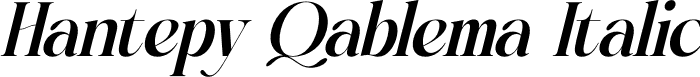 Hantepy Qablema Italic font - hantepy-qablema-italic.otf