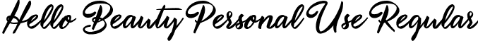 Hello Beauty Personal Use Regular font - Hello Beauty Personal Use.ttf