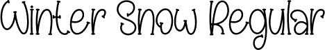 Winter Snow Regular font - Winter-Snow.otf