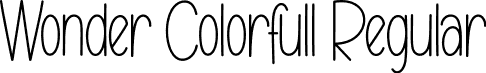 Wonder Colorfull Regular font - Wonder-Colorfull.otf