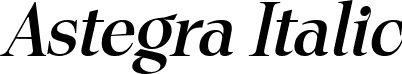 Astegra Italic font - astegra-italic.ttf