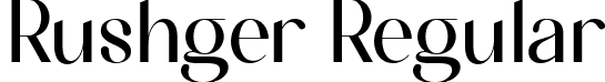 Rushger Regular font - rushger.otf