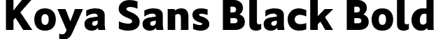 Koya Sans Black Bold font - KoyaSans-Black.otf