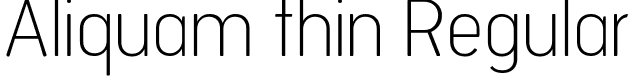 Aliquam thin Regular font - aliquam-thin.ttf