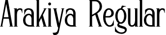 Arakiya Regular font - Arakiya-Demo.otf