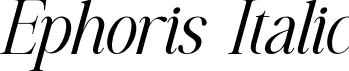 Ephoris Italic font - Ephoris-Italic.otf