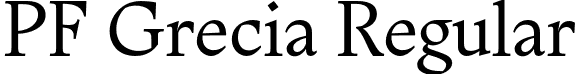 PF Grecia Regular font - PFGrecia-Regular-subset.otf