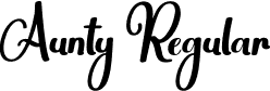 Aunty Regular font - Aunty.otf