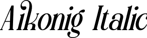 Aikonig Italic font - aikonig-italic.otf