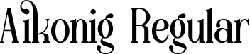 Aikonig Regular font - aikonig.otf