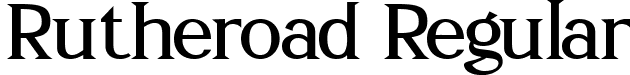 Rutheroad Regular font - rutheroad-regular.ttf