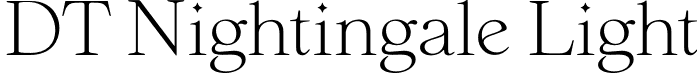 DT Nightingale Light font - dtnightingale-light.otf