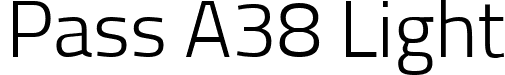 Pass A38 Light font - Pass_A38_Light.otf