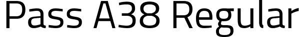 Pass A38 Regular font - Pass_A38_Regular.otf