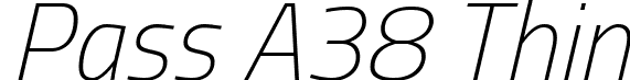 Pass A38 Thin font - Pass_A38_ThinItalic.otf