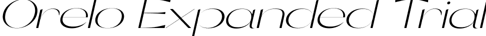 Orelo Expanded Trial font - Orelo-Expanded-Trial-Light-Italic.otf