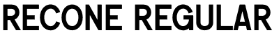 RECONE Regular font - RECONE.otf