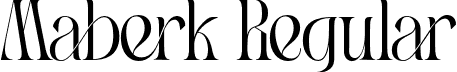 Maberk Regular font - maberkregular-e9q73.otf