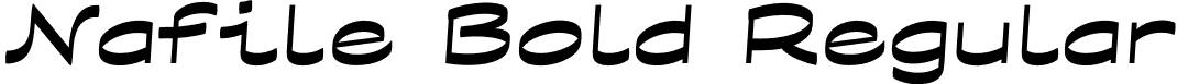 Nafile Bold Regular font - Nafile-Bold.otf