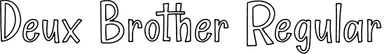 Deux Brother Regular font - Deux-Brother-Outline-Demo.otf