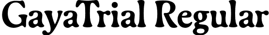 GayaTrial Regular font - gayatrial-regular.otf