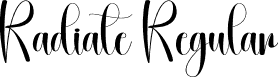 Radiate Regular font - Radiate.otf