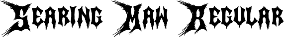 Searing Maw Regular font - Searing-Maw-Demo.otf