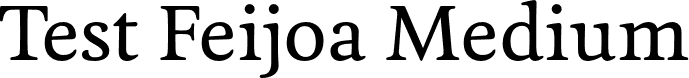 Test Feijoa Medium font - testfeijoa-medium.otf