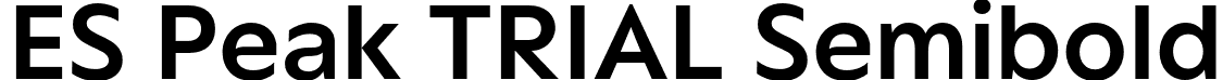 ES Peak TRIAL Semibold font - ESPeakTRIAL-Semibold.otf