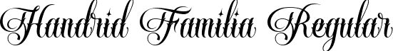 Handrid Familia Regular font - handridfamiliaregular-m2zya.ttf