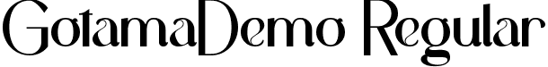 GotamaDemo Regular font - GotamaDemoRegular.ttf