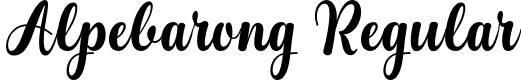 Alpebarong Regular font - Alpebarong.otf