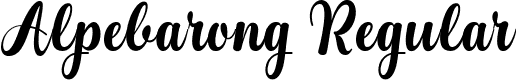 Alpebarong Regular font - Alpebarong.ttf