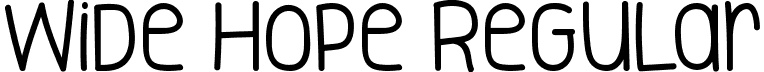 Wide Hope Regular font - Wide Hope.otf