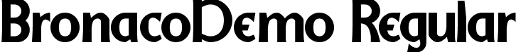 BronacoDemo Regular font - BronacoDemoRegular.ttf