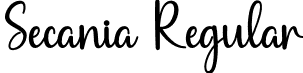 Secania Regular font - Secania.otf