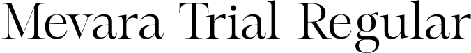 Mevara Trial Regular font - MevaraTrial-Regular.otf