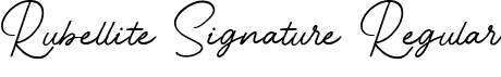 Rubellite Signature Regular font - Rubellite-Signature-DEMO.ttf