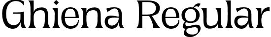 Ghiena Regular font - Ghiena.otf