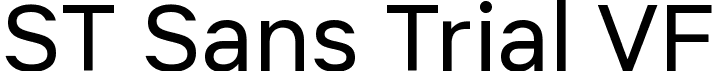 ST Sans Trial VF font - STSansTrialVFVF.ttf