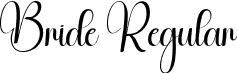 Bride Regular font - Bride.otf