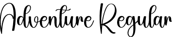 Adventure Regular font - Adventure.otf