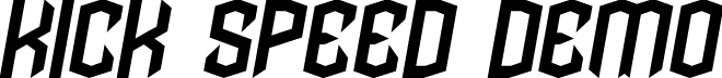 Kick Speed Demo font - KickSpeedDemoRegular.ttf