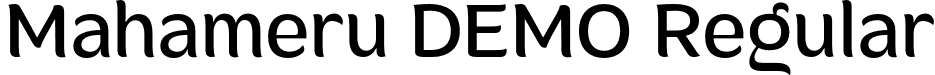 Mahameru DEMO Regular font - MahameruDEMO-Regular.otf