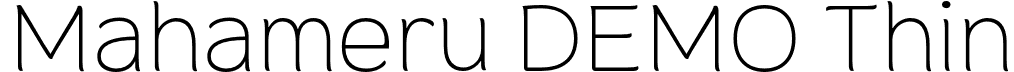 Mahameru DEMO Thin font - MahameruDEMO-Thin.otf