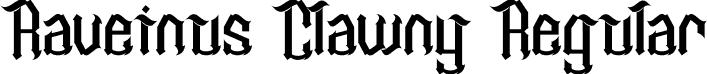 Raveinus Clawny Regular font - Raveinus Clawny.otf