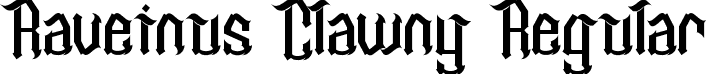 Raveinus Clawny Regular font - Raveinus Clawny.ttf