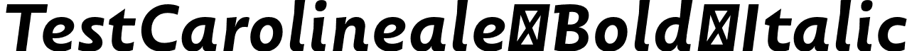 TestCarolineale Bold Italic font - Test_Carolineale-BoldItalic.otf