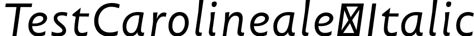 TestCarolineale Italic font - Test_Carolineale-Italic.otf