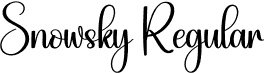 Snowsky Regular font - Snowsky.otf